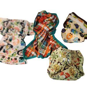 Reusable Cloth Diaper covers Pack Of 4 With Fun Patterns & Adjustable Snaps